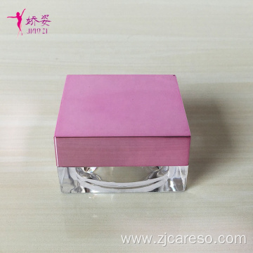 Packaging 30g Powder Jar with Electroplated Pink Lid